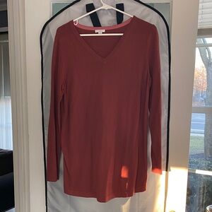 J. Jill V-Neck Top in Deep Red